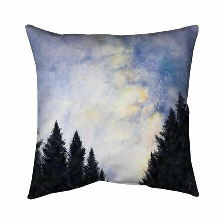FONDO 26 x 26 in. Starry Sky In Forest-Double Sided Print Indoor Pillow FO2779418